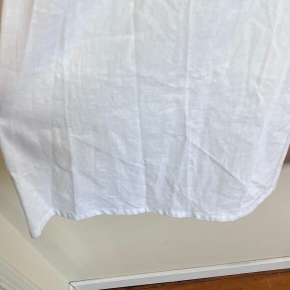 Otis & Maclain Wide Flare Leg Womens Pants Size S White Boho High Rise Lagenlook - Picture 5 of 7